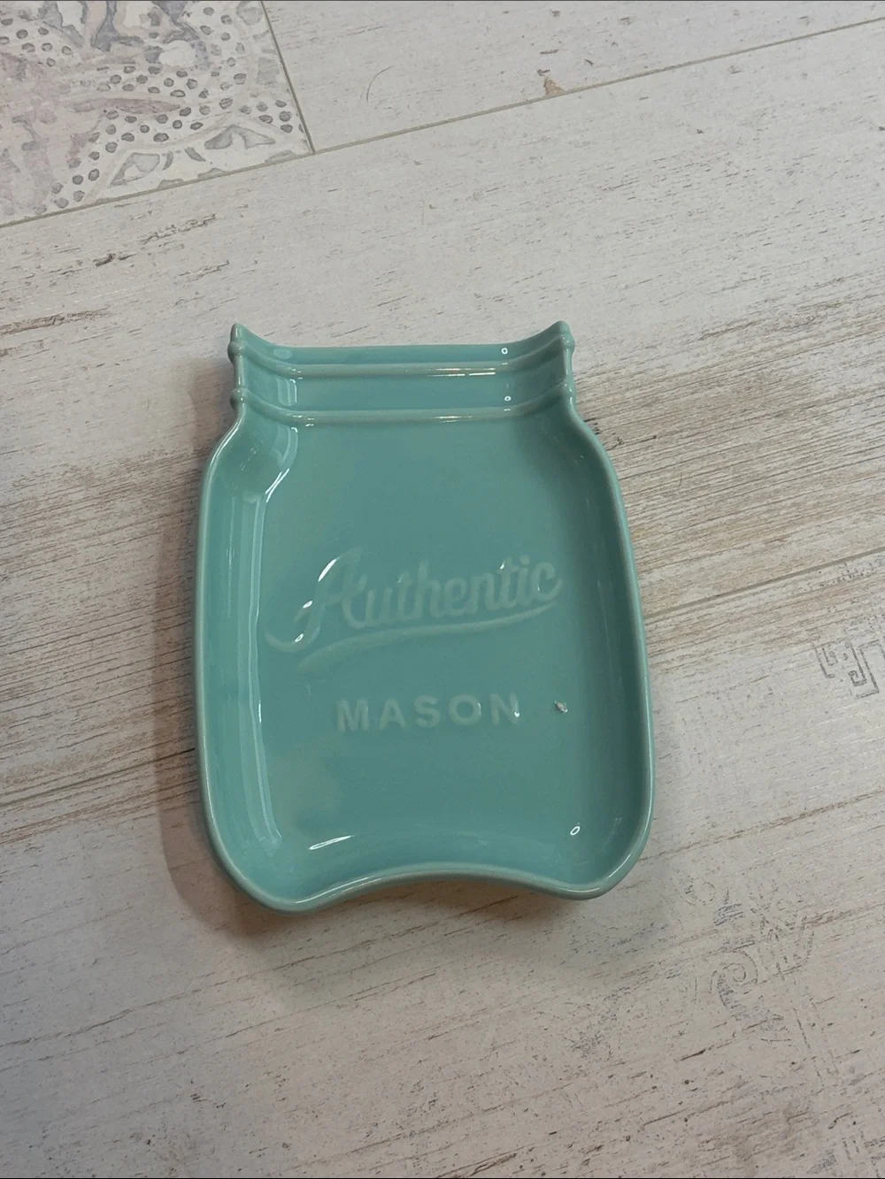 Kitchen Essentials Teal Mason Jar Spoon Holder